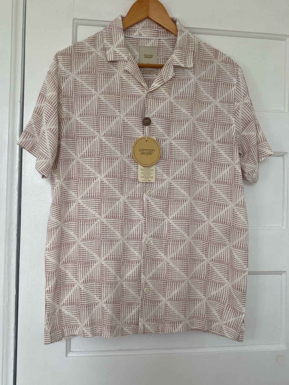 Common People linen blend button down shirt